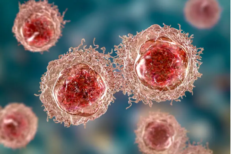 Cancer cells, malignant cells, scientific 3D illustration